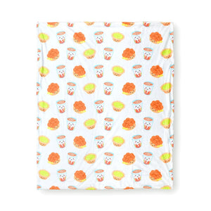 the wee bean minky fleece blanket in cha chaan teng