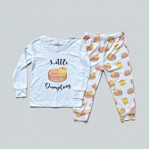 the wee bean bamboo organic cotton toddler kids pajamas in dim sum