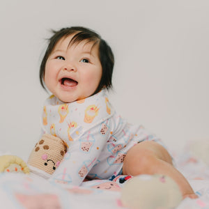 Organic Cotton Long Sleeve Baby Onesie - Boba *VFFP 3 - 6M* meta - size - chart - size - chart - clothing - The Wee Bean