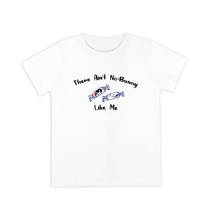 Organic Cotton Toddler Kids T-Shirt - White Bunny Candy Boy - The Wee Bean