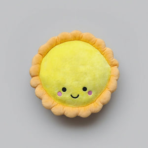 the wee bean plushie pillow snuggle buddy in egg tart top view