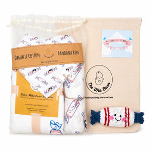 the wee bean baby shower newborn baby gift set eco-friendly packaging plastic-free