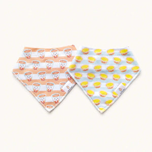 the wee bean organic cotton bib sets in milk tea and egg tart hong kong