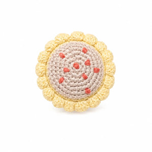 the wee bean handmade organic ctton yarn dolls in dim sum siu mai top view