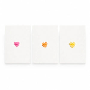 the wee bean 3pcs enamel pins set in Boba Tea, Dim Sum Hargow Siu Mai and Egg Tart back view