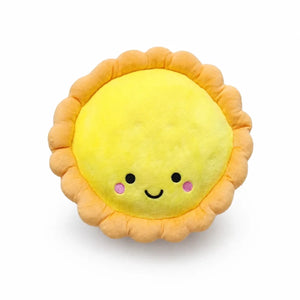 the wee bean plushie pillow snuggle buddy in egg tart top view