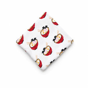 the wee bean organic cotton bamboo super soft swaddle in Ramen