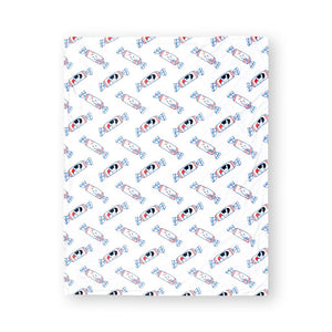 the wee bean super soft minky fleece baby blanket with white rabbit candy