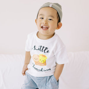 the wee bean organic cotton kids toddler t-shirts in dim sum little dumpling