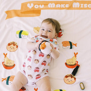 the wee bean milestone blanket in sushi