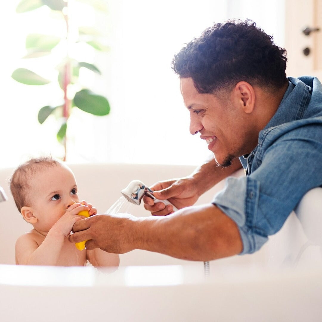 baby taking a bath