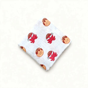 the wee bean organic cotton bamboo super soft swaddle in takoyaki
