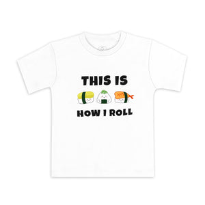 the wee bean organic cotton kids toddler t-shirts in sushi this is how i roll