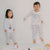 the wee bean organic bamboo cotton blend toddler kids sleepwear pajama set in bunny candy