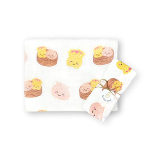 Organic Bamboo Blend Swaddle - Boba Boba Collection - The Wee Bean