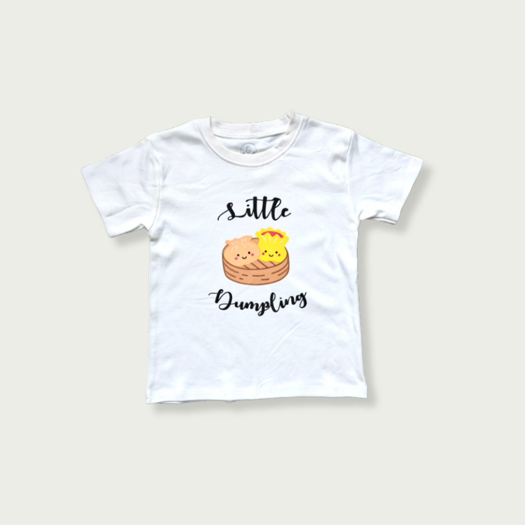 the wee bean organic cotton kids toddler tee in little dumpling