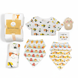 Big Welcome Home Baby Gift Set - Sushi Collection Boy - The Wee Bean