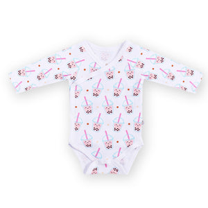 Organic Cotton Long Sleeve Baby Onesie - Boba *VFFP 3 - 6M* meta - size - chart - size - chart - clothing - The Wee Bean