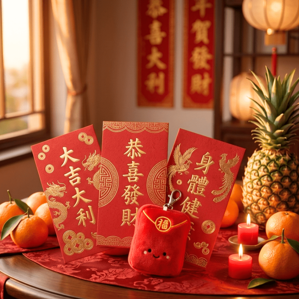 Red Pocket Lai See Bag Charm