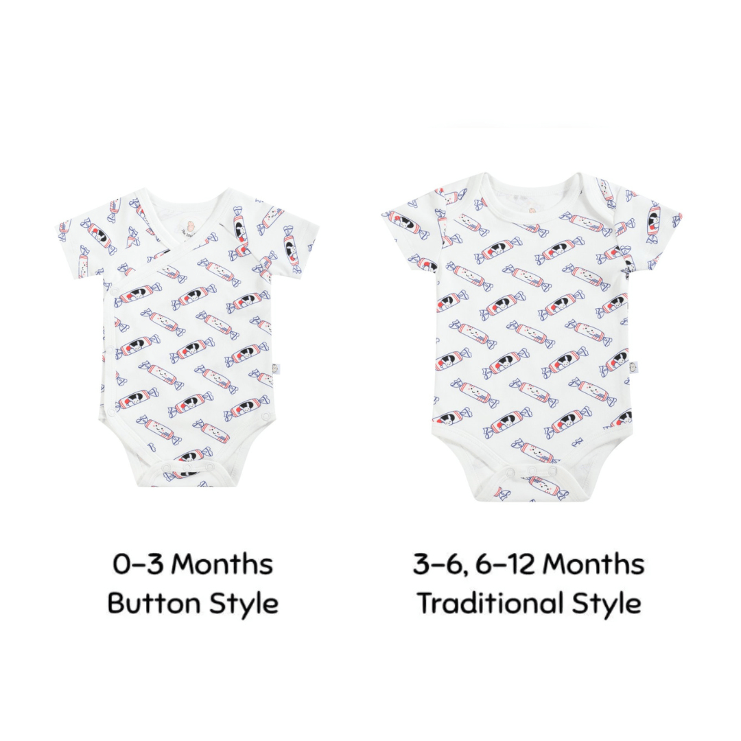 the wee bean baby organic clothing onesies romper in white rabbit candy print hong kong