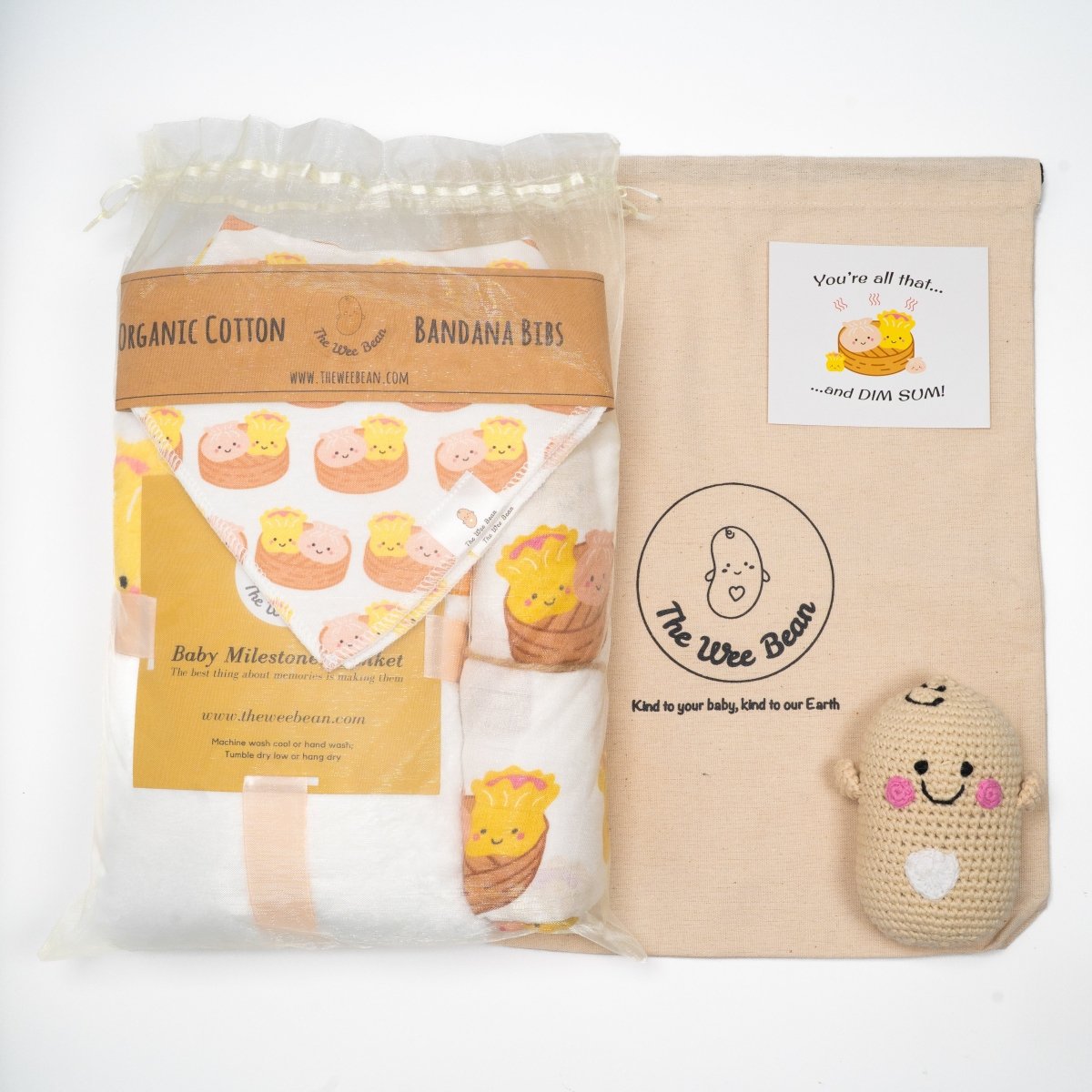 the wee bean eco-friendly plastic-free green packaging gift set