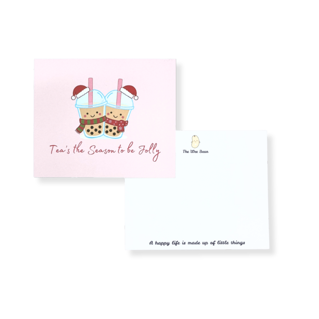 the wee bean tea&#39;s the season to be jolly card