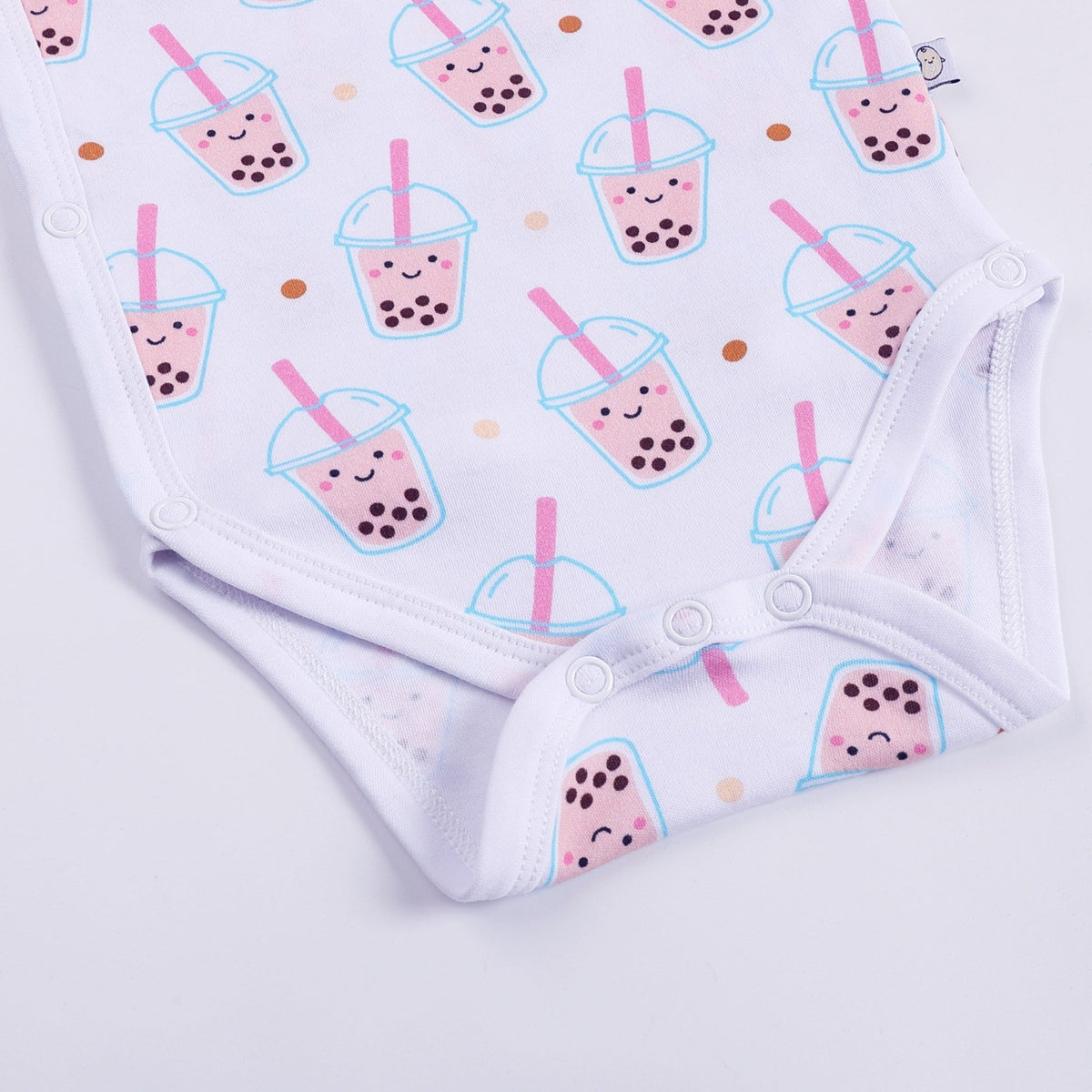 the wee bean organic cotton boba onesie short sleeve super soft snap buttons bottom