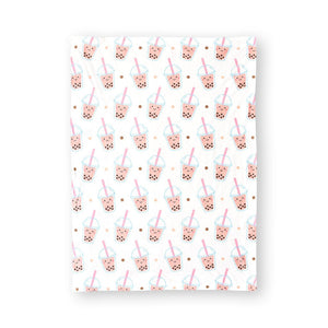 the wee bean boba bubble tea minky fleece sensory blanket for baby flat lay