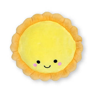 the wee bean plushie pillow snuggle buddy in egg tart top view