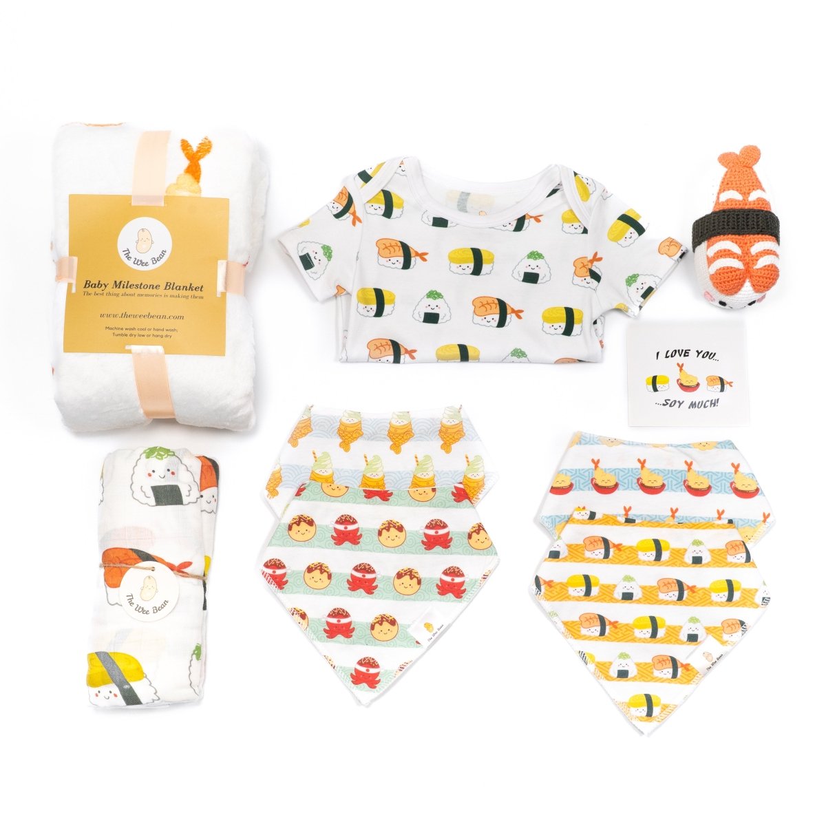 Sushi-Themed Welcome Home Baby Gift Set The Wee Bean