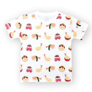 the wee bean organic cotton kids toddler t-shirts in izakaya sushi takoyaki tempura old version