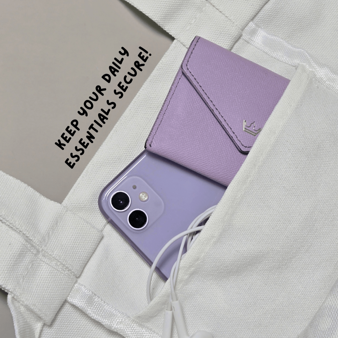 The Wee Bean - The Ultimate Carry-All Canvas Tote Bag - Small Pocket Photo with iPhone and Card Holder