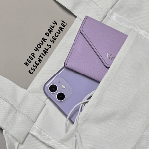 The Wee Bean - The Ultimate Carry-All Canvas Tote Bag - Small Pocket Photo with iPhone and Card Holder