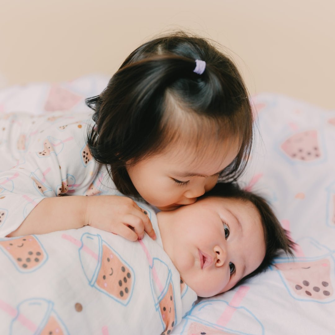Organic Bamboo Blend Swaddle - Boba Boba Collection - The Wee Bean