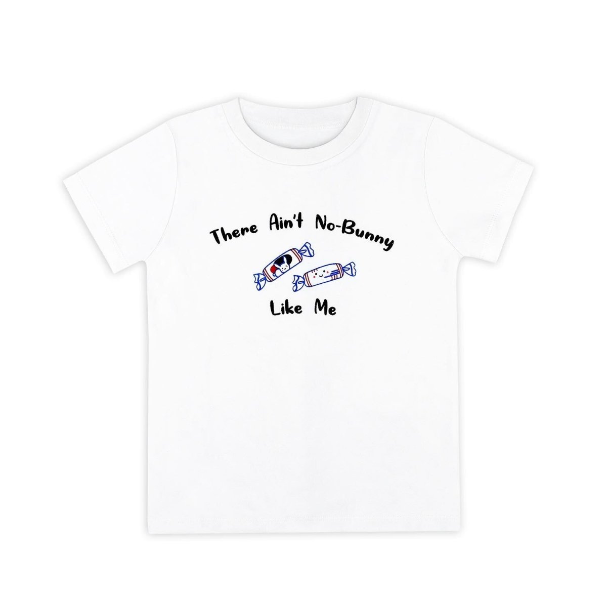 Organic Cotton Toddler Kids T-Shirt - White Bunny Candy Boy - The Wee Bean