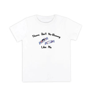 Organic Cotton Toddler Kids T-Shirt - White Bunny Candy Boy - The Wee Bean