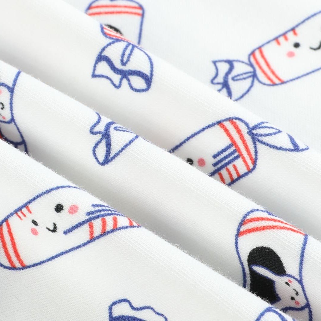 the wee bean organic cotton super soft onesie bodysuit in white rabbit bunny candy