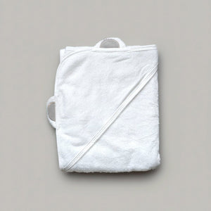 the wee bean organic bamboo hooded towel in bear hood grey ears