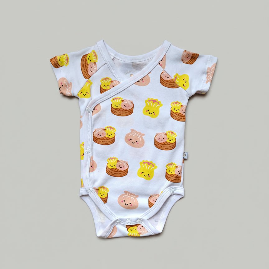 Organic Cotton Baby Onesie Bodysuit Dim Sum The Wee Bean