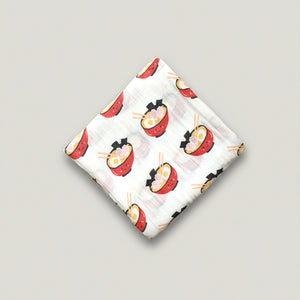 the wee bean ramen organic cotton and bamboo swaddle