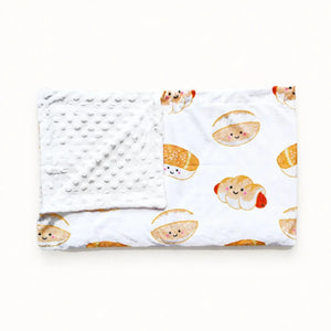 Minky Fleece Sensory Baby Blanket - bakery buns
