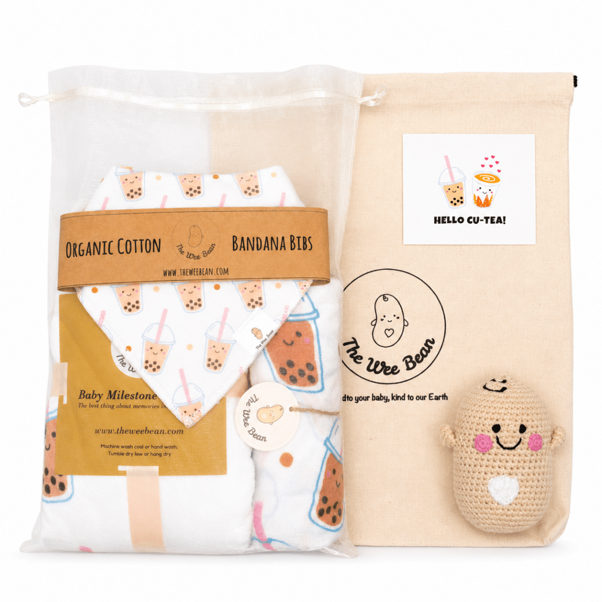 eco-friendly packaging for the wee bean baby organic gift sets