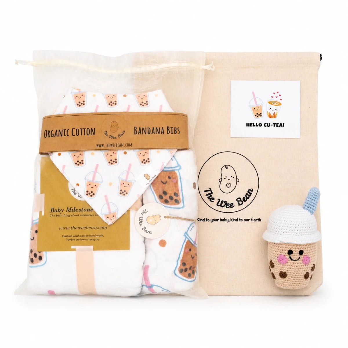 eco-friendly packaging for the wee bean baby organic gift sets
