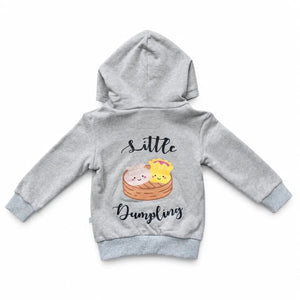 the wee bean organic cotton kids hoodie in dim sum back view