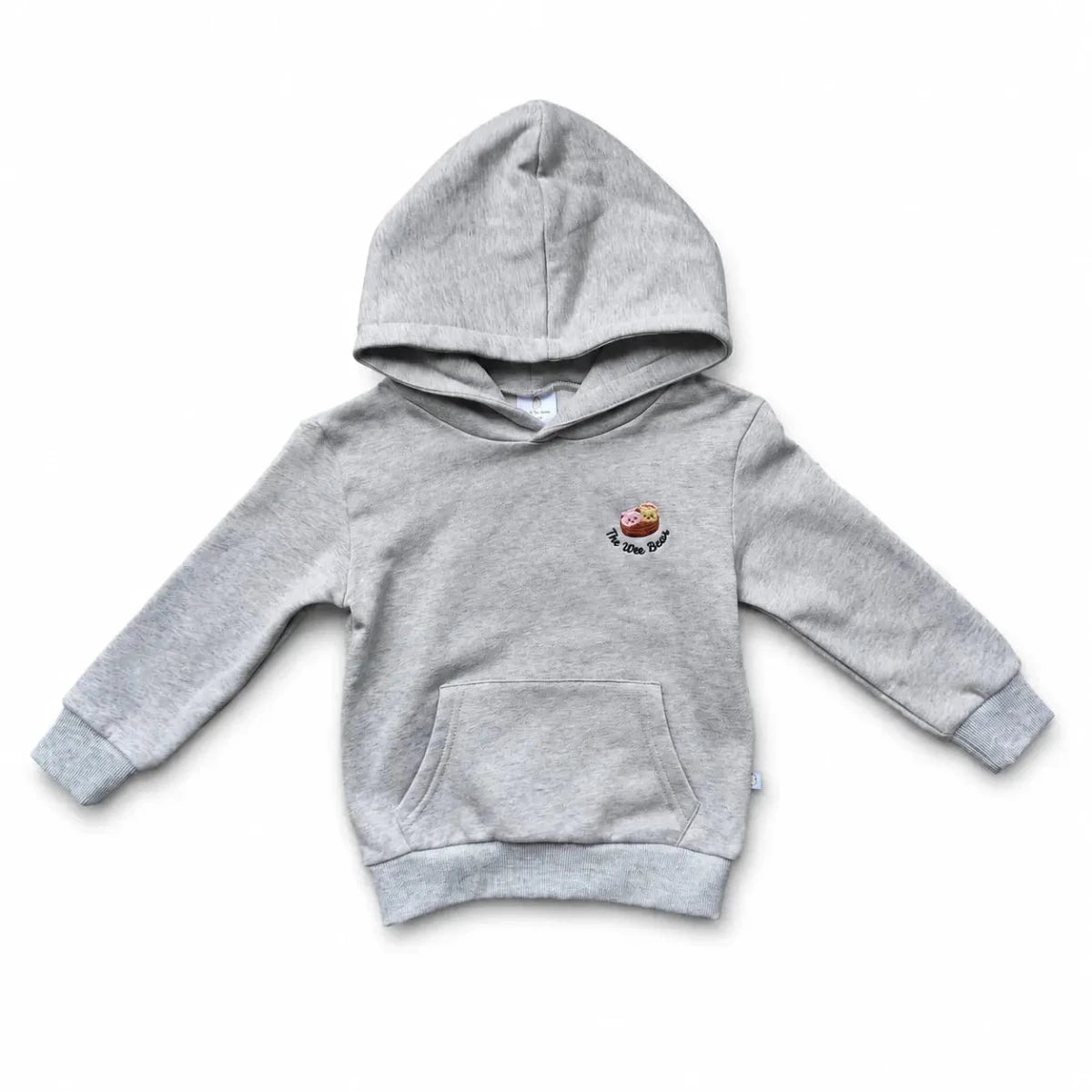 the wee bean organic cotton kids hoodie in dim sum back view
