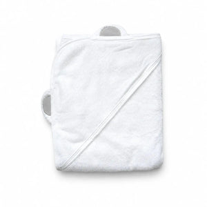 the wee bean organic bamboo hooded towel in bear hood grey ears