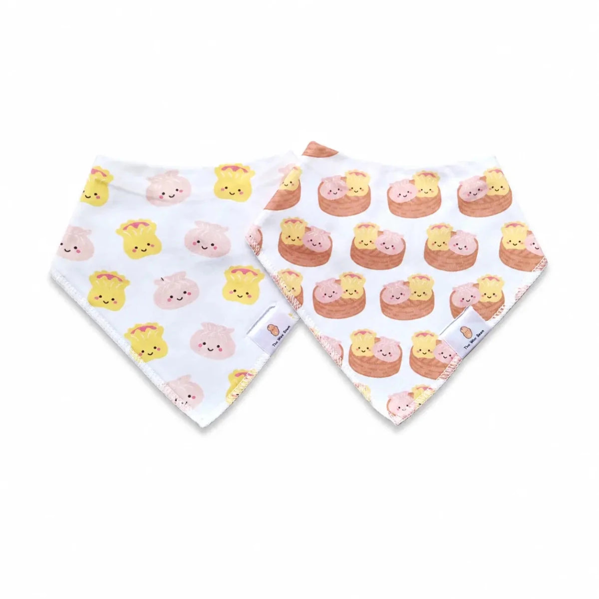 the wee bean organic cotton bib sets in dim sum