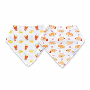 the wee bean organic cotton bib sets in bakery buns hong kong and iced lemon tea