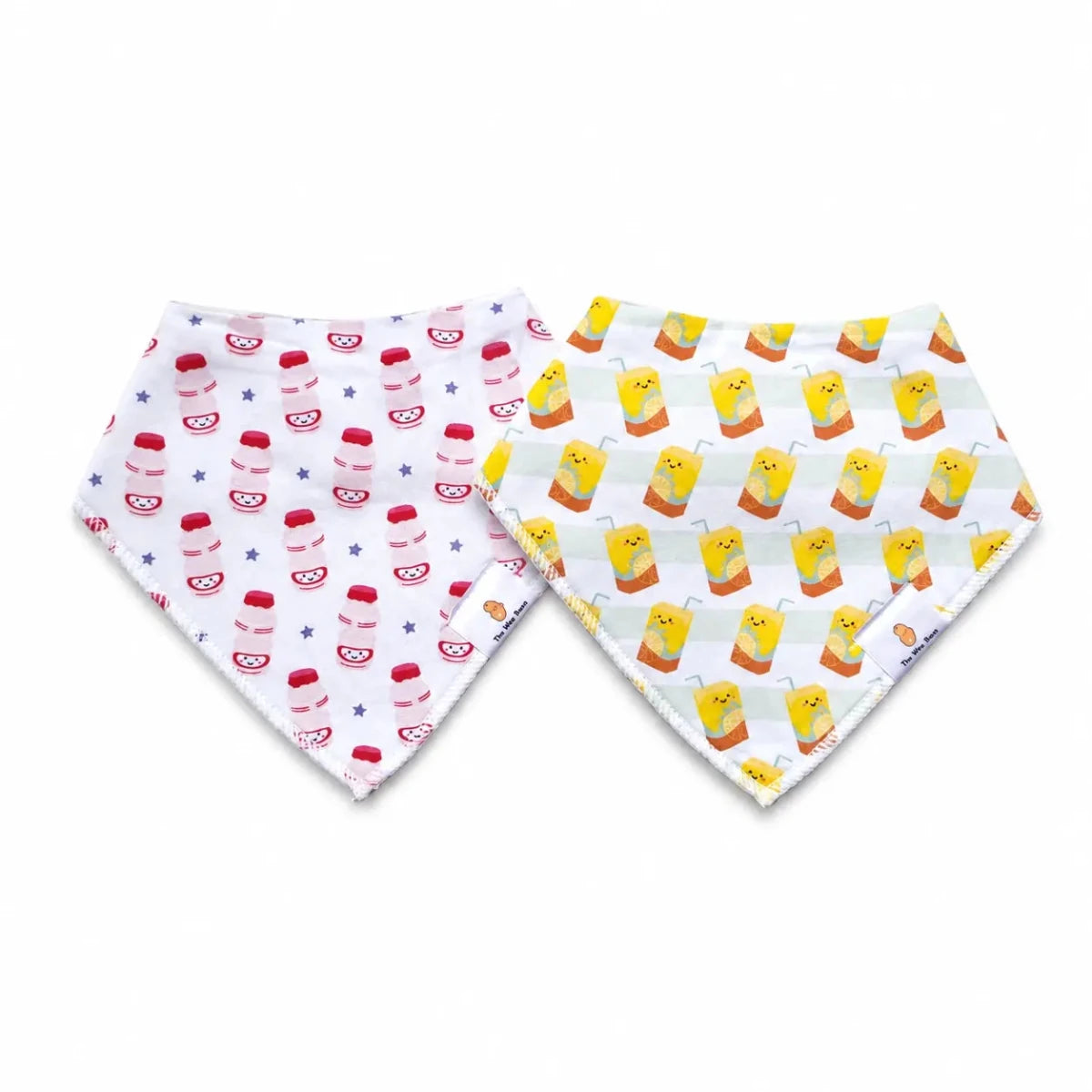 Two bandana bibs with Yakult and Vita Lemon Tea