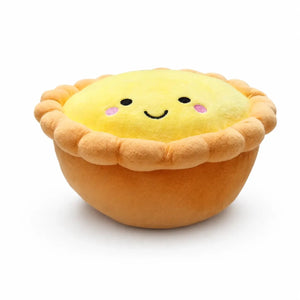 the wee bean plushie pillow snuggle buddy in egg tart side view